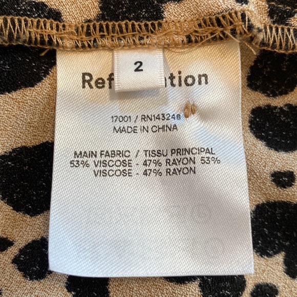 Reformation Port Leopard- Print Midi Dress Size 2 - Picture 14 of 14